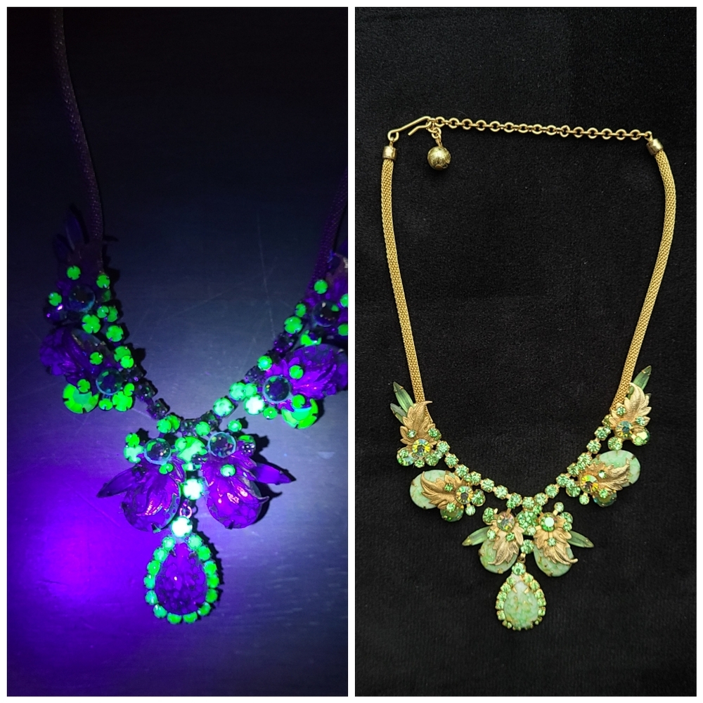 Juliana Vintage Uranium Glass Necklace